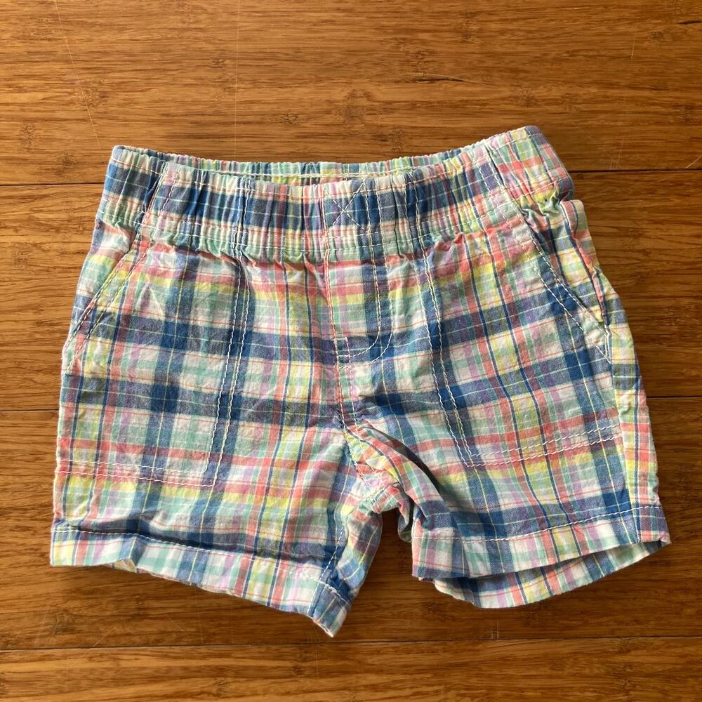 Carter’s Plaid Pull On Shorts, Size 18 Months